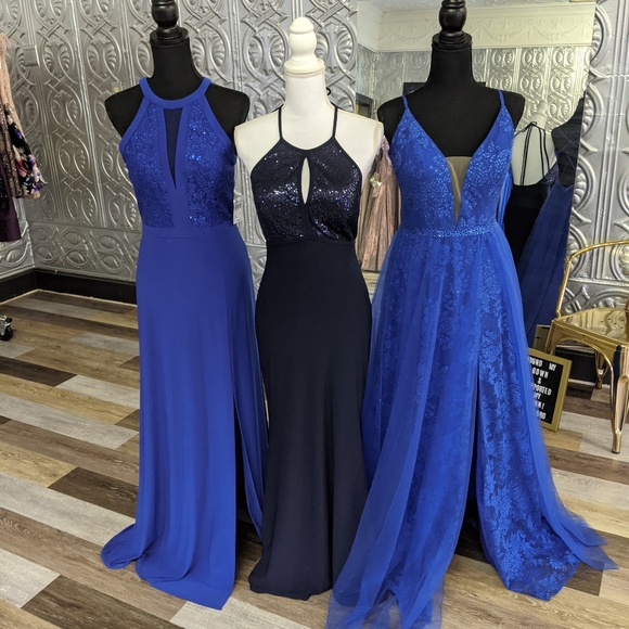 NWT Madison James Royal Blue Shimmer Lace (Size 8) - Picture 4 of 5